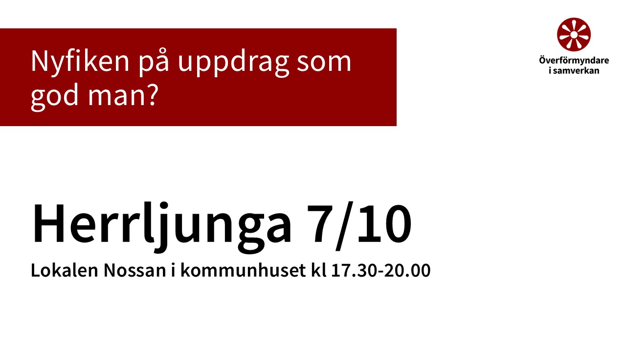 Föreläsning och ställföreträdarträff i Herrljunga